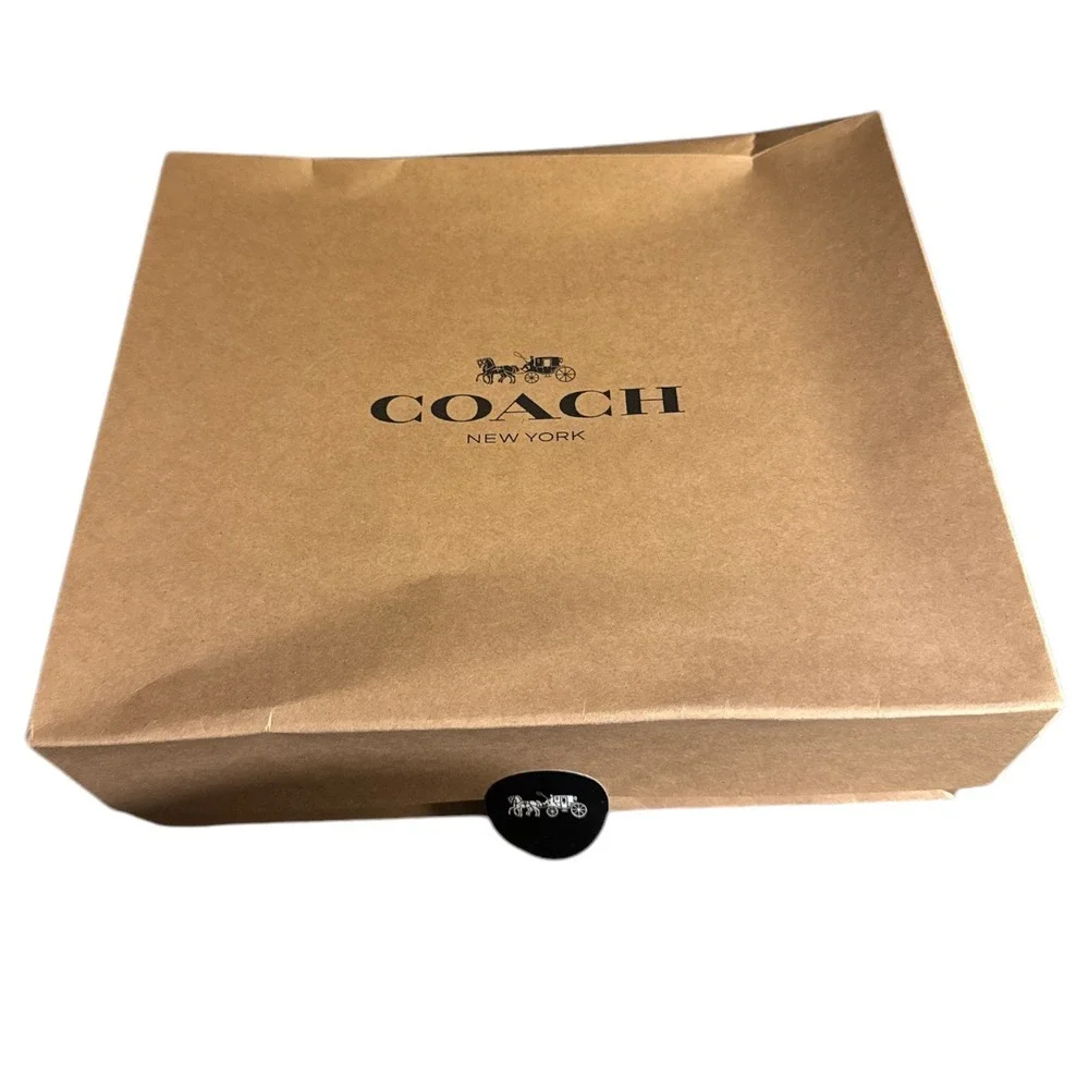 Coach Crossbody White Leather Studded Strap Satchel Purse Bag‎ NWT & Box